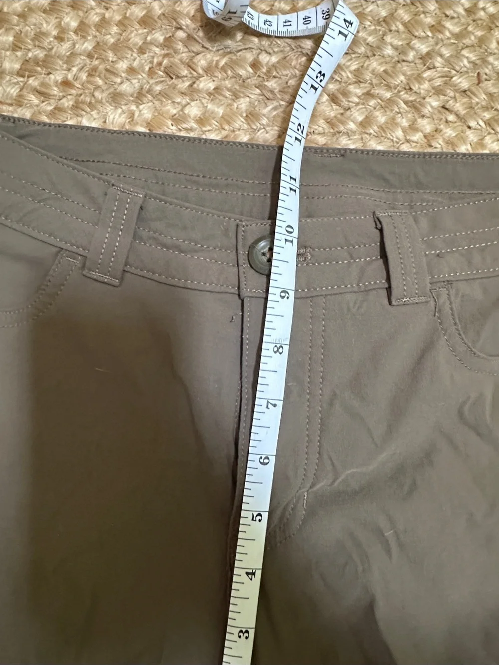 Eddie Bauer First Ascent Wmn Hiking Pants Sz 6 Gray Olive Stretch Trail Outdoor - Picture 9 of 10